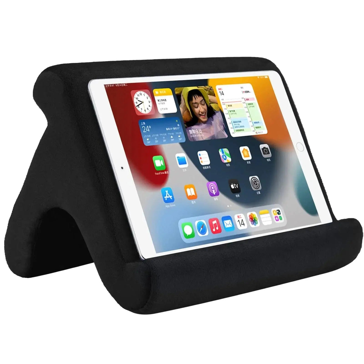 Tablet pillow stand in Black