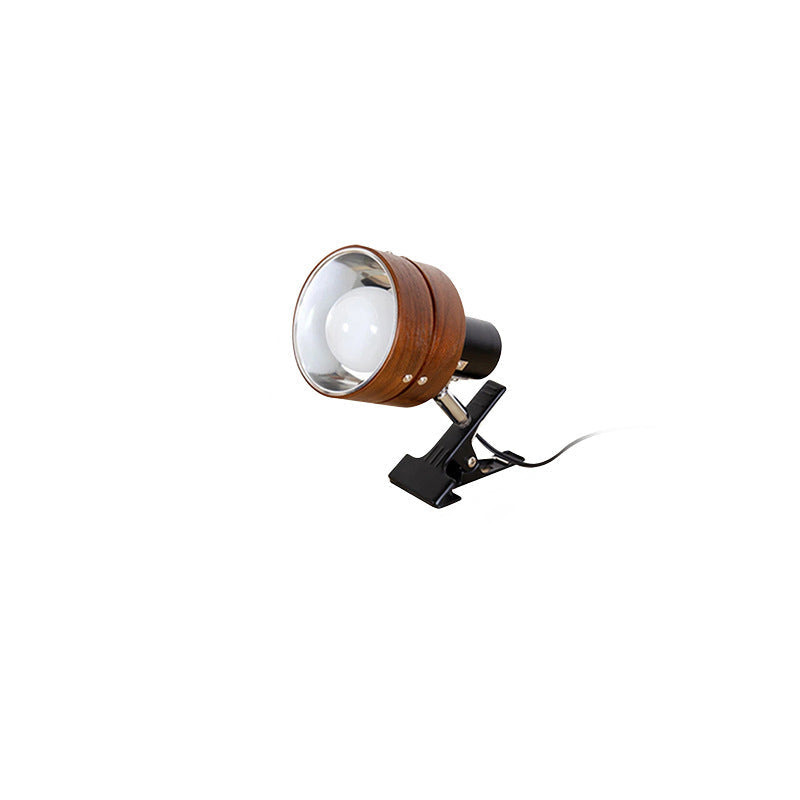 Wood clip lamp, side view