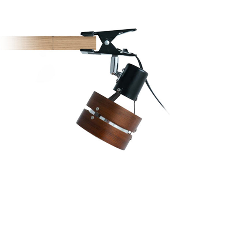 Wood clip lamp, clip open