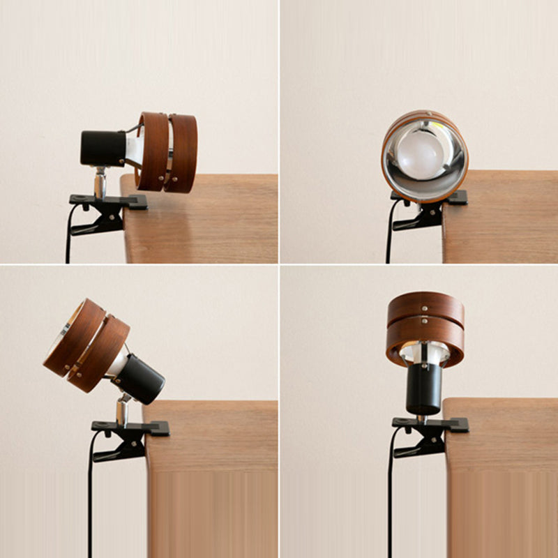 Clip lamp on a shelf