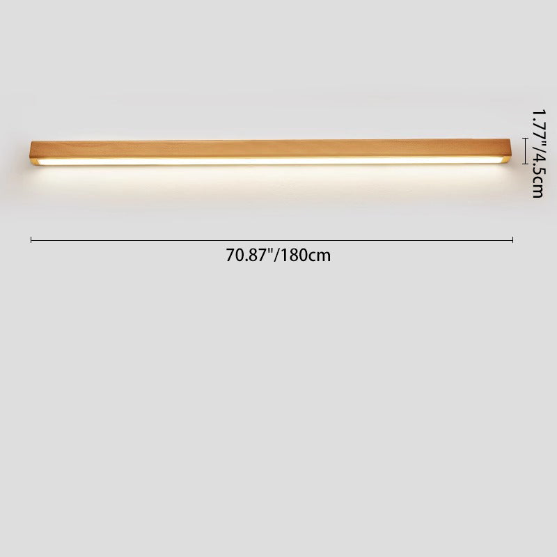 One-way wood strip LED wall light