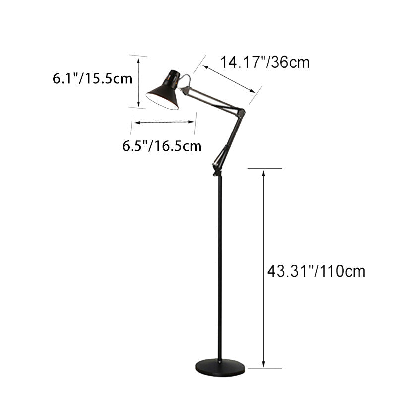 Swivel round floor lamp lifestyle view