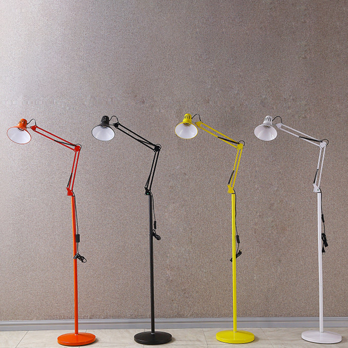 Swivel round floor lamp in a room