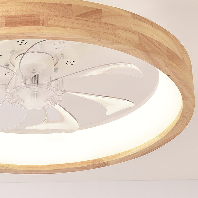 Fan light in a Japandi room