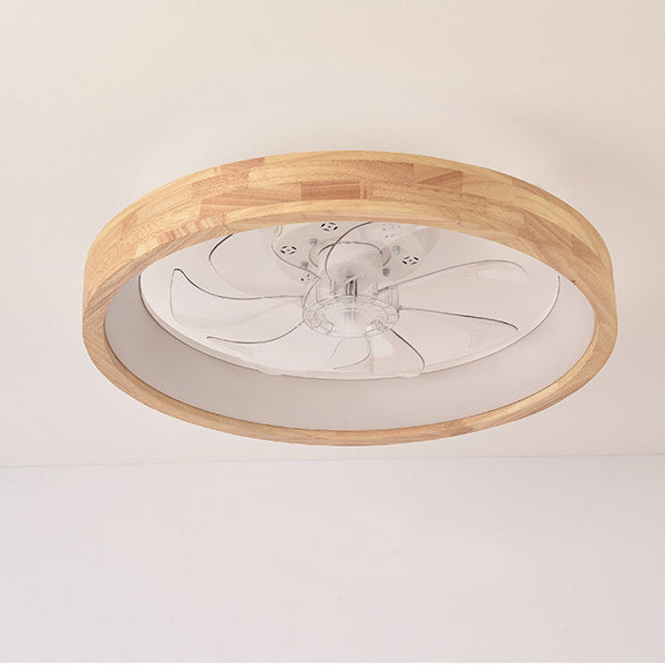 Fan light with blades spinning