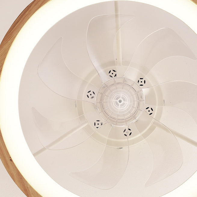 Fan light lit in warm tone