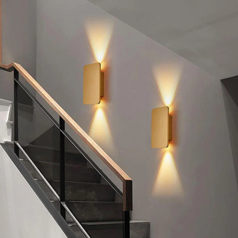 Flat panel LED wall light in a bedroom