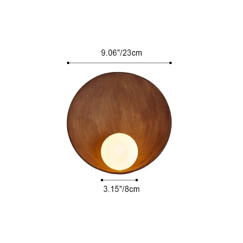 Round resin wall light lifestyle view