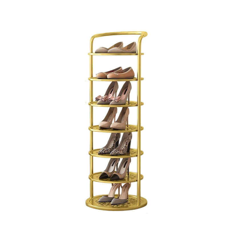 Round shoe rack detail view