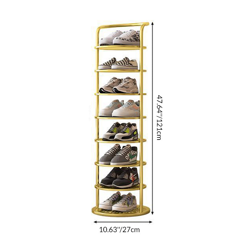Round shoe rack base detail