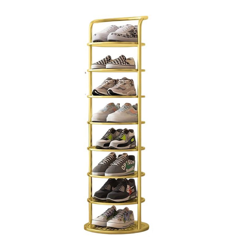Round shoe rack top view