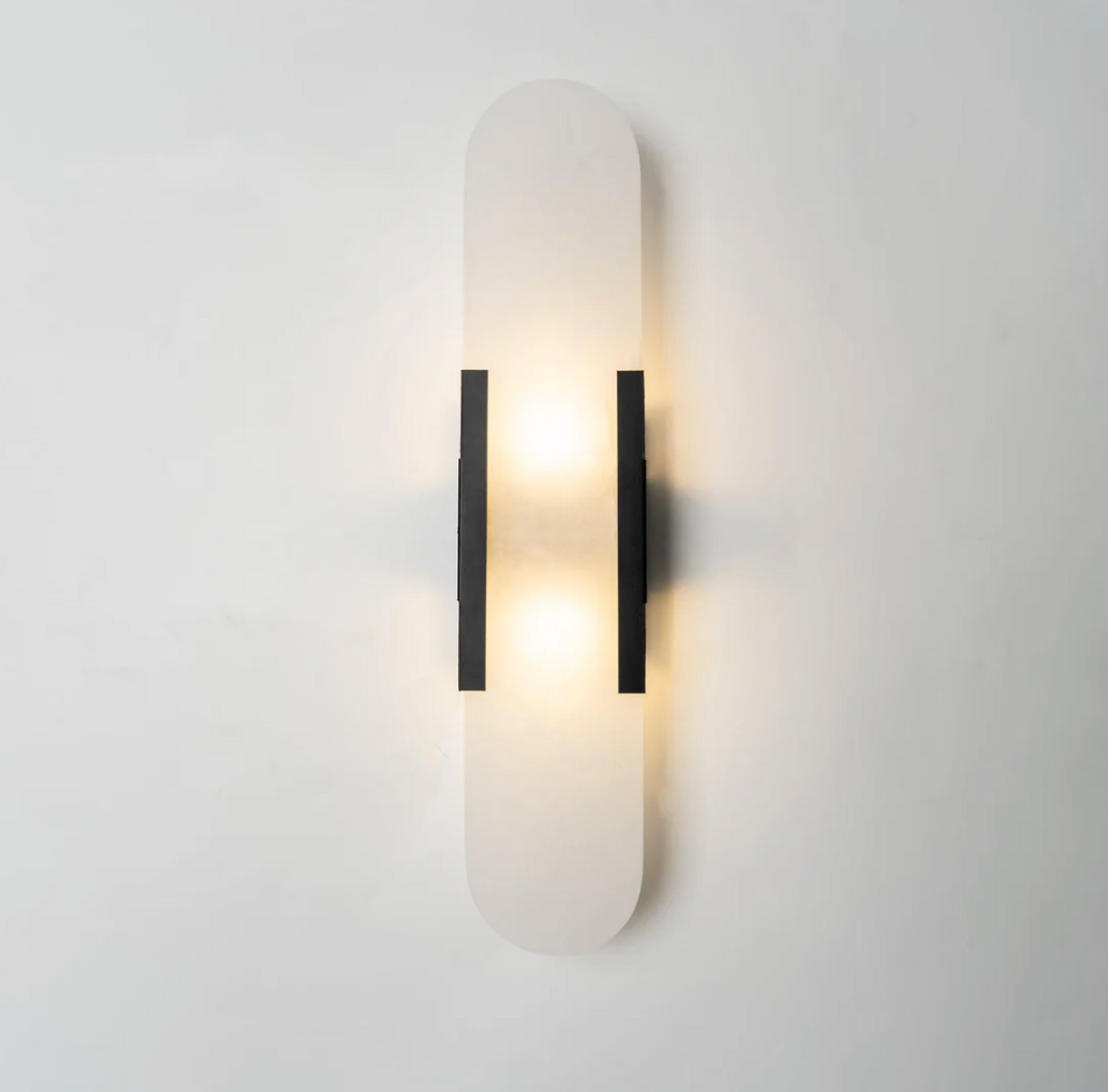 Black marble wall light 50 cm