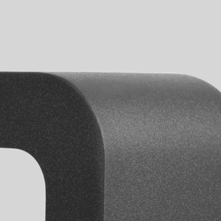 Garden bollard light close-up