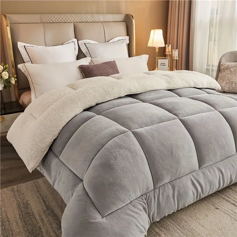 Winter quilt in grey