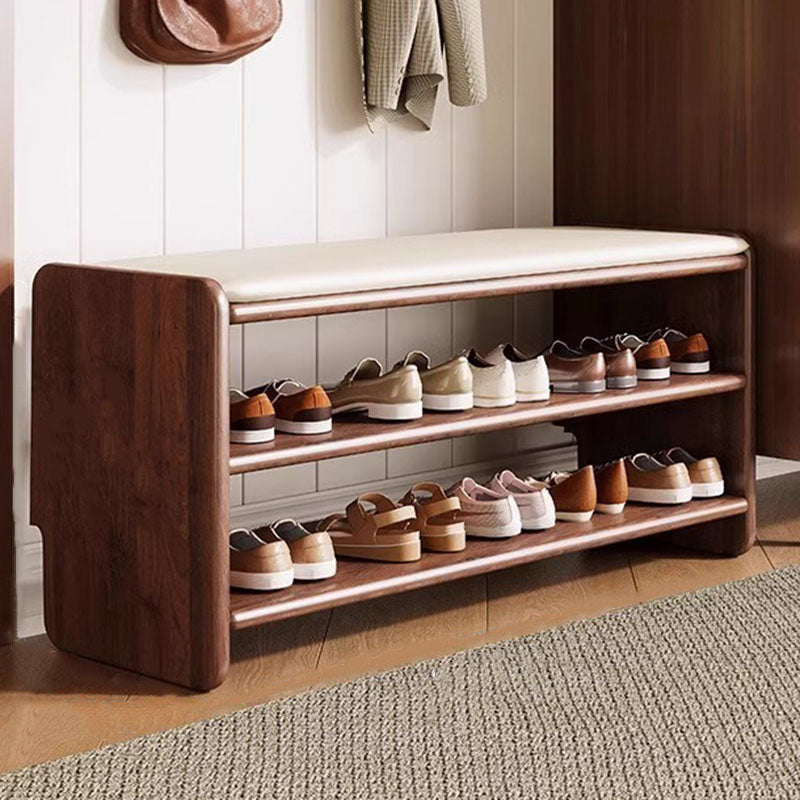 Shoe bench in walnut