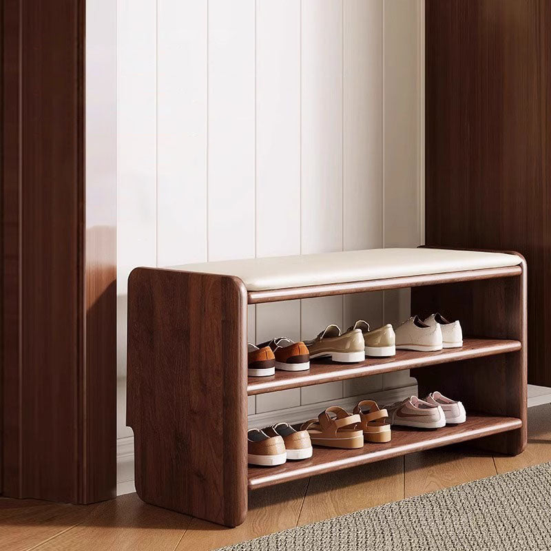 60 cm shoe bench, walnut
