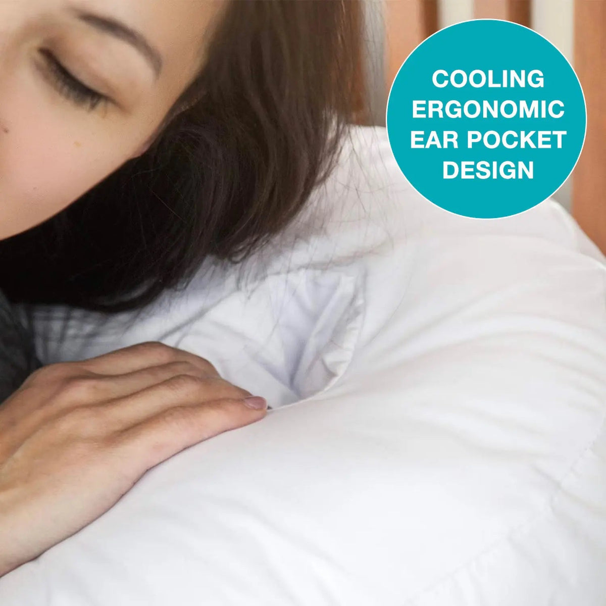 Contour pillow on bed