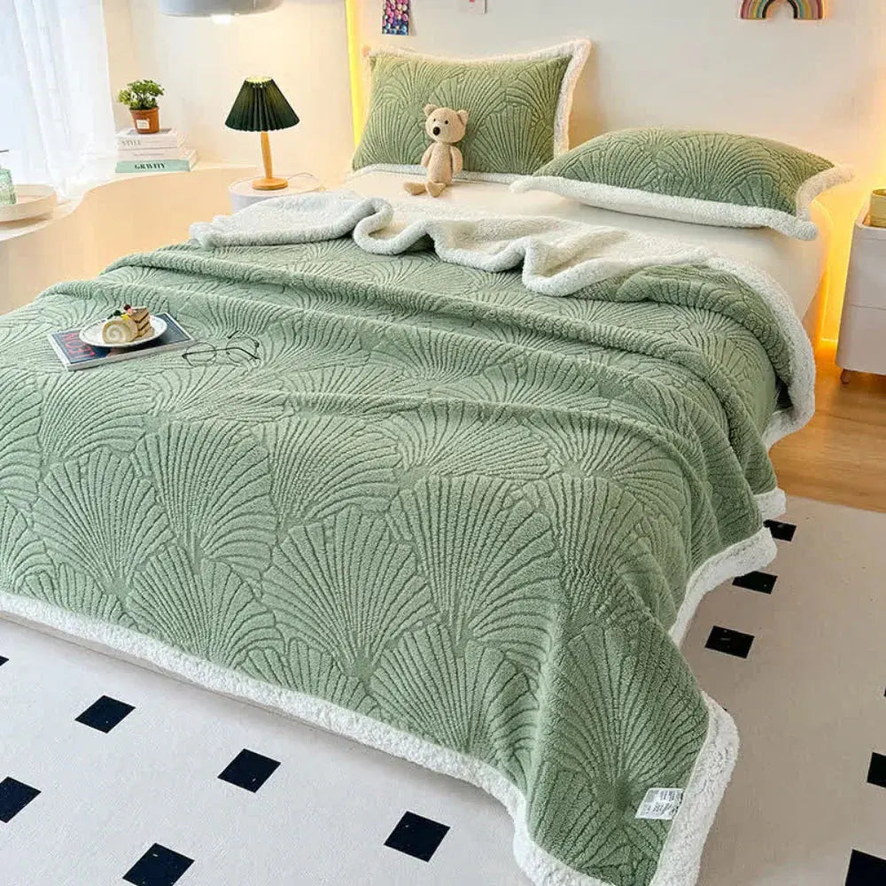 Blanket smooth and textured sides