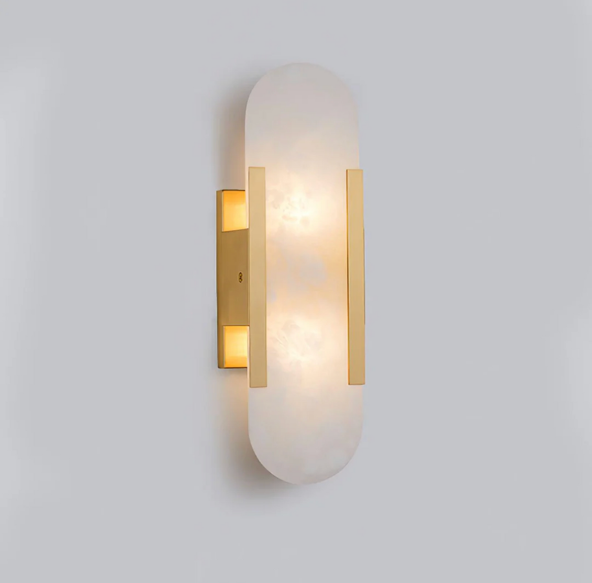 Gold marble wall light 35 cm