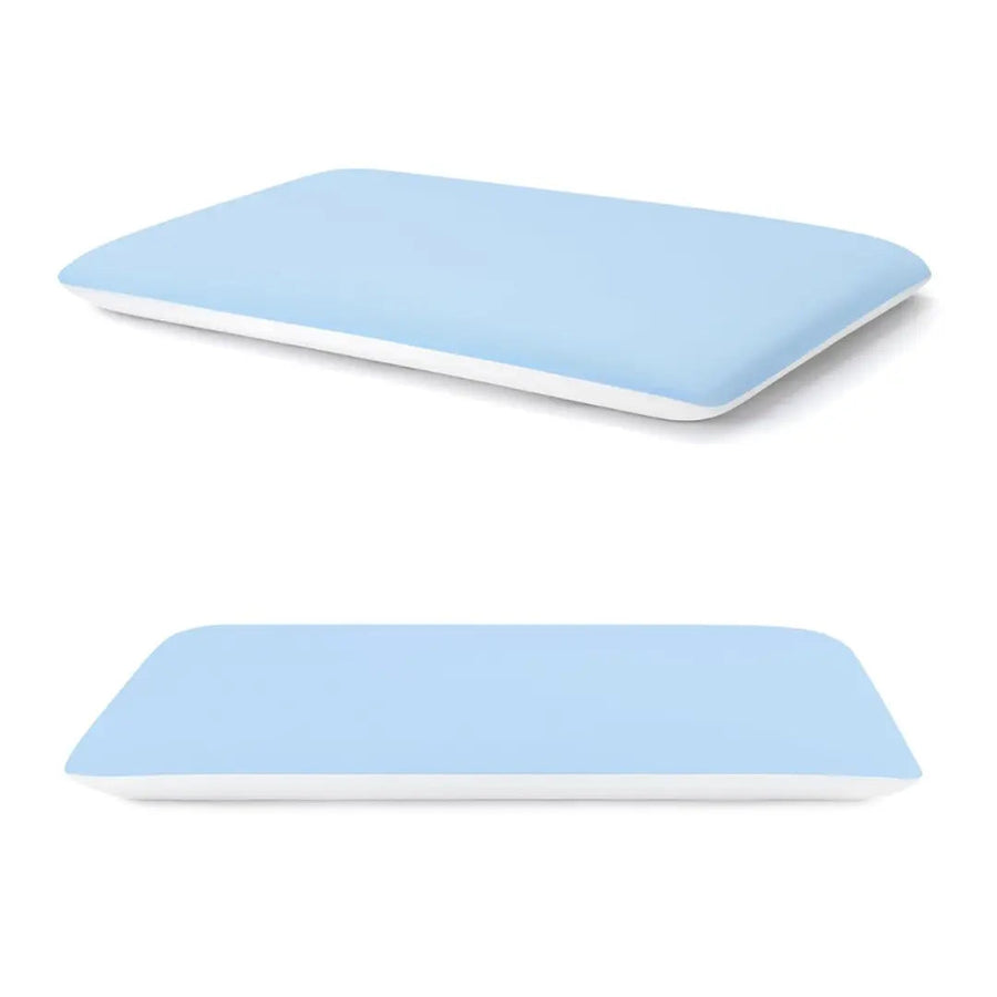 Ultra slim memory foam pillow in sky blue