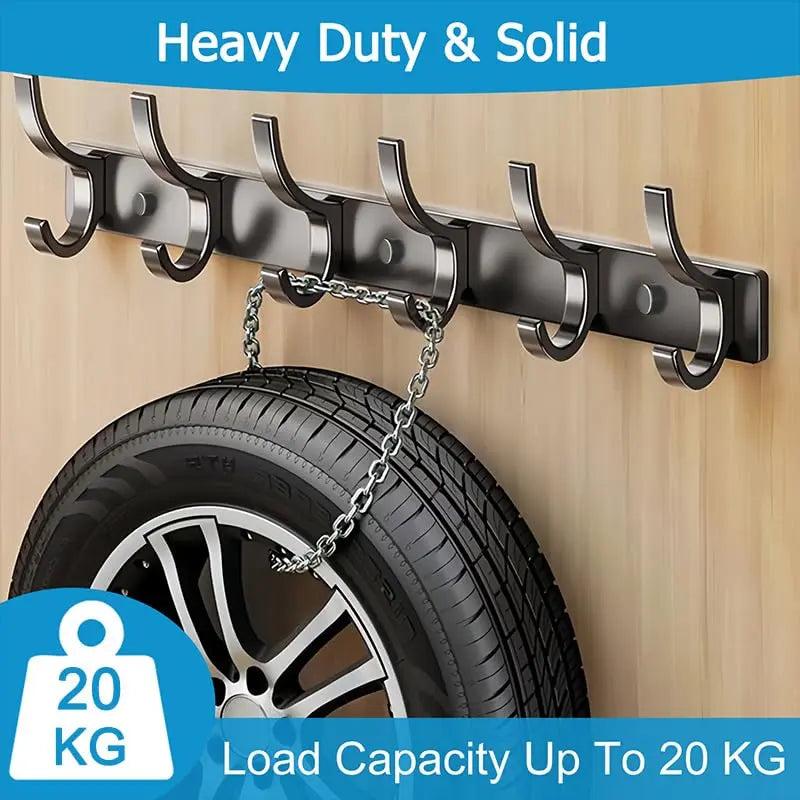 Over-door hook rack hung on a bedroom door