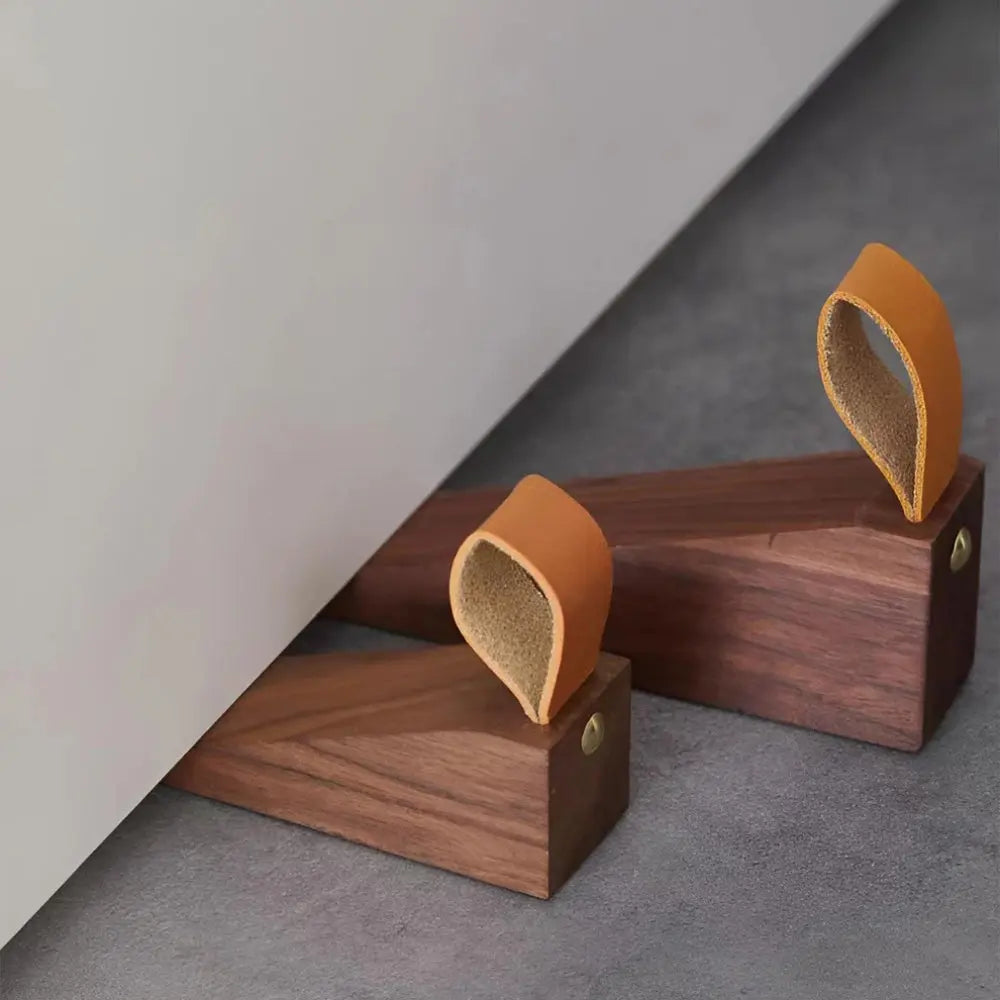 Dark oak solid wood door wedge