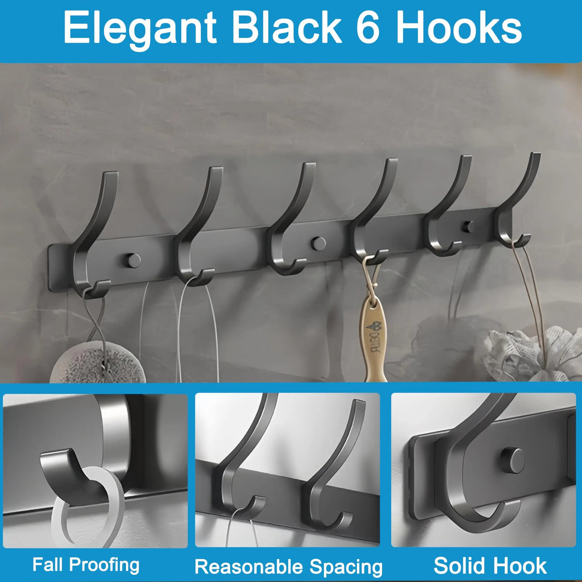 Hook detail of the over-door organiser