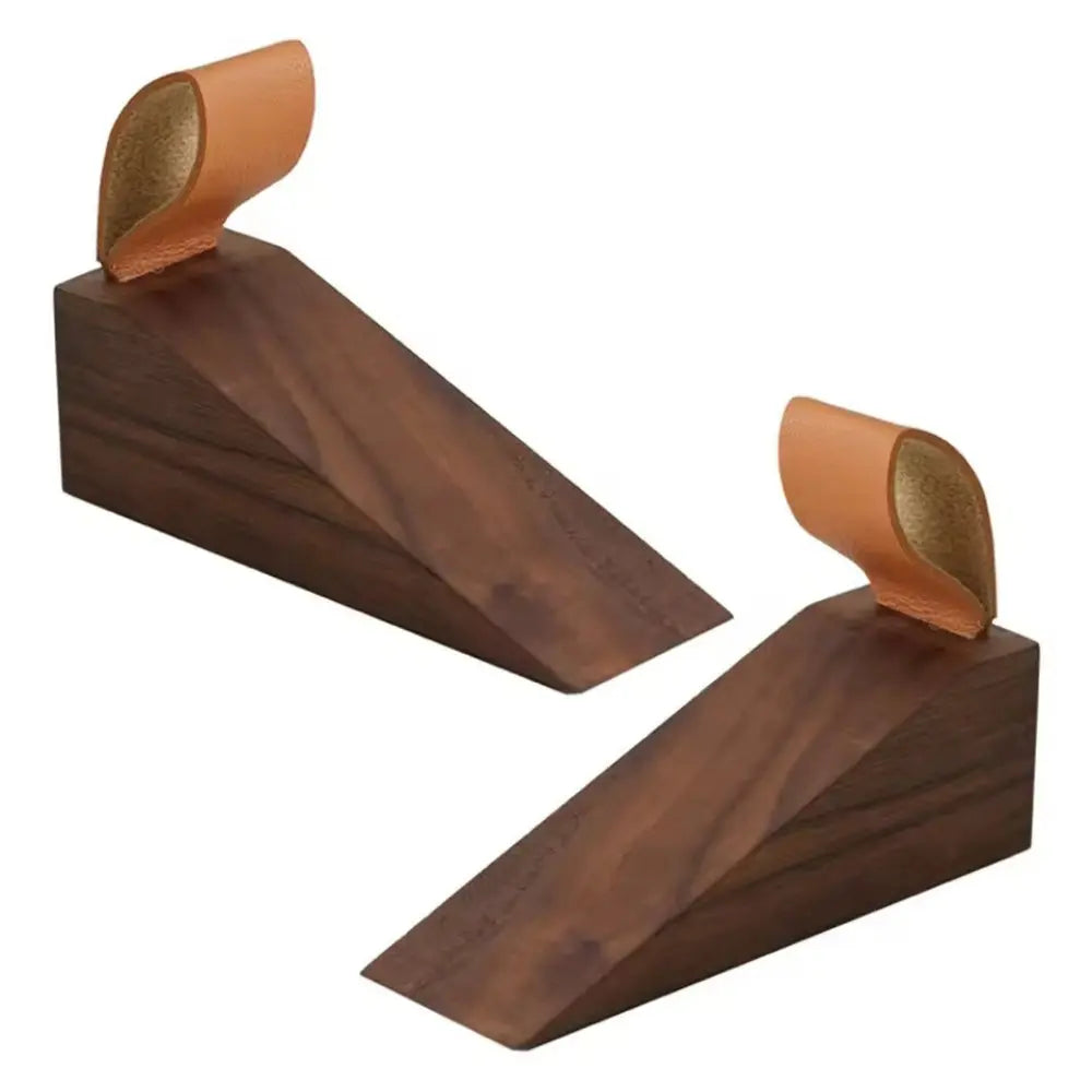 Wooden door wedge in a hallway