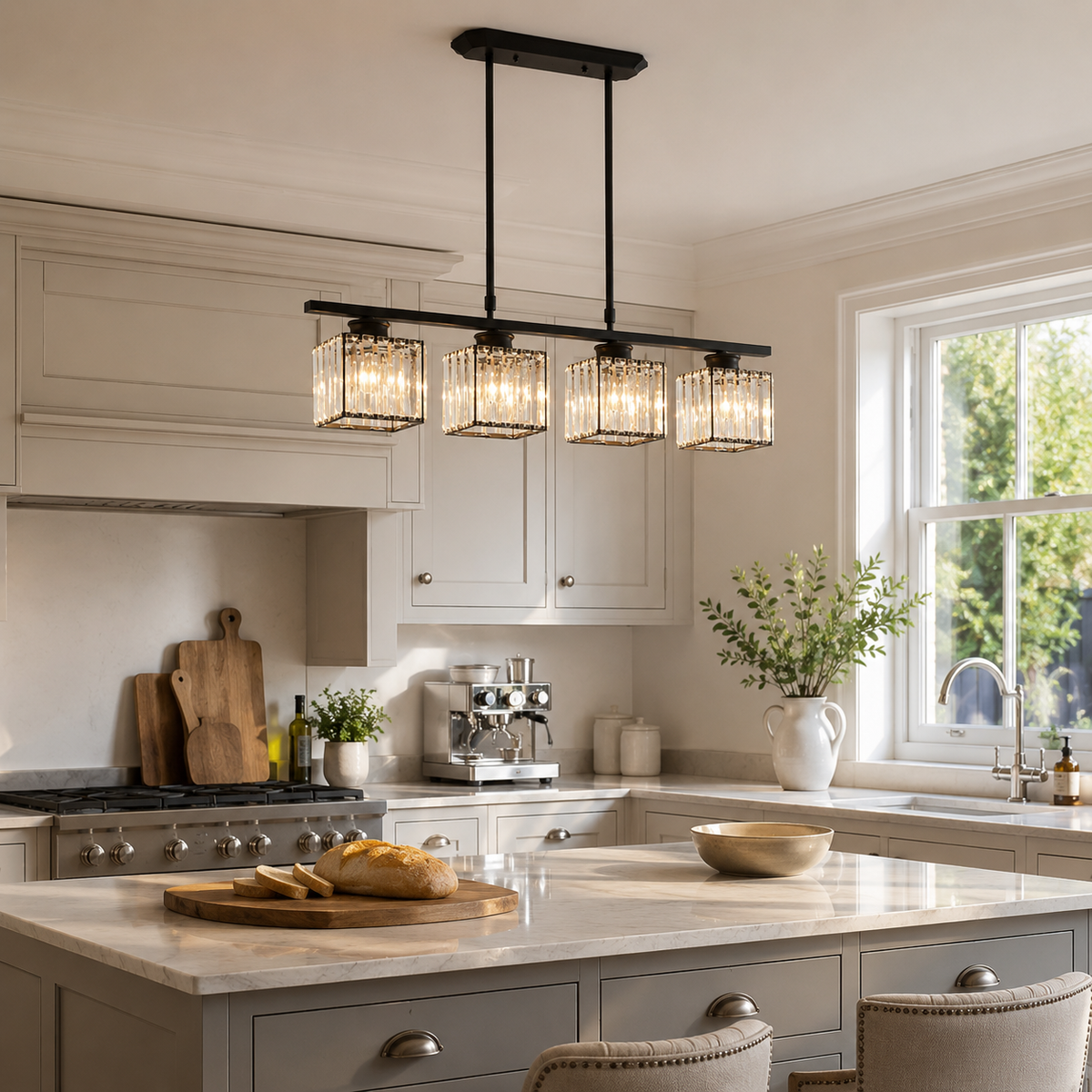Glass cluster pendant lifestyle view