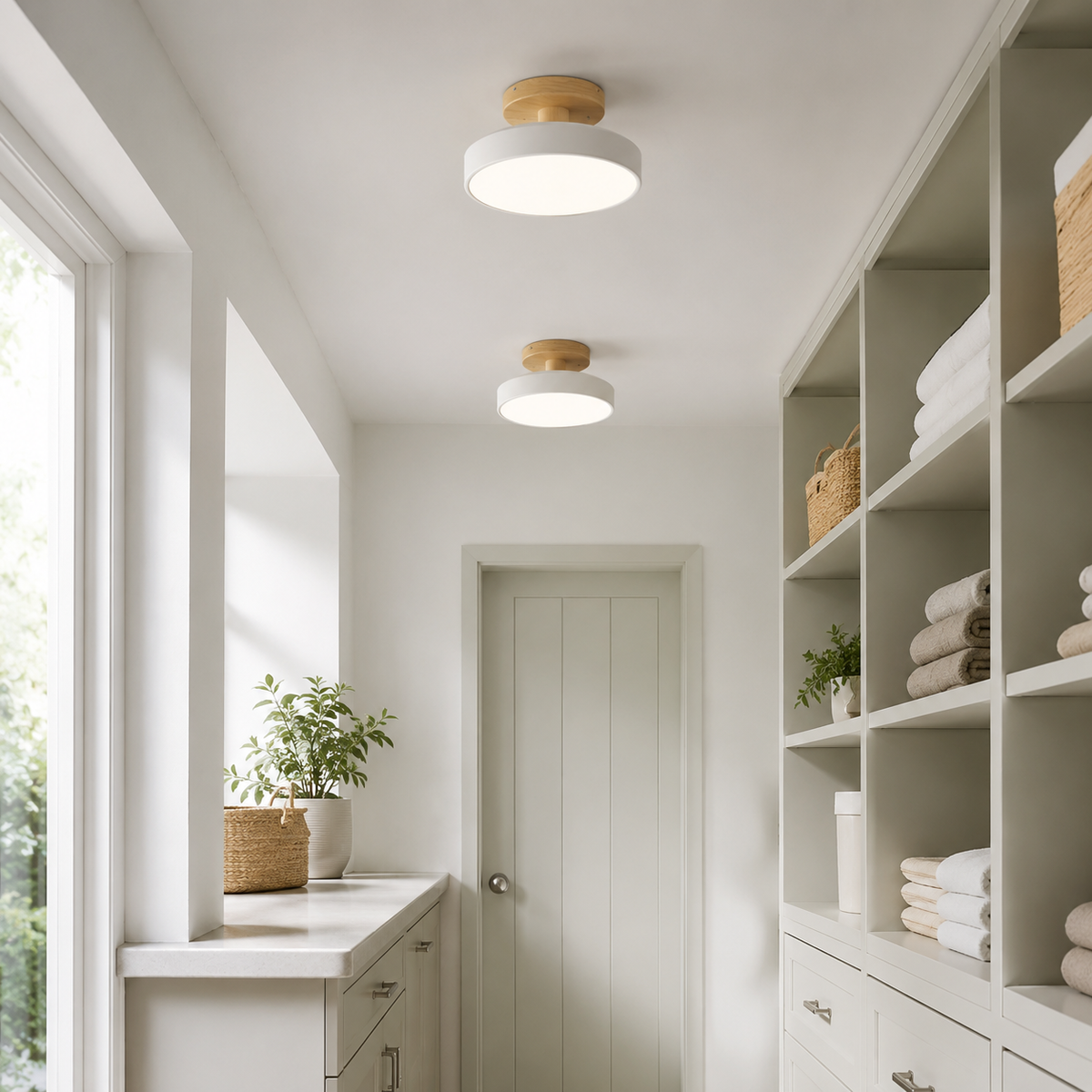 Matte white macaron ceiling light