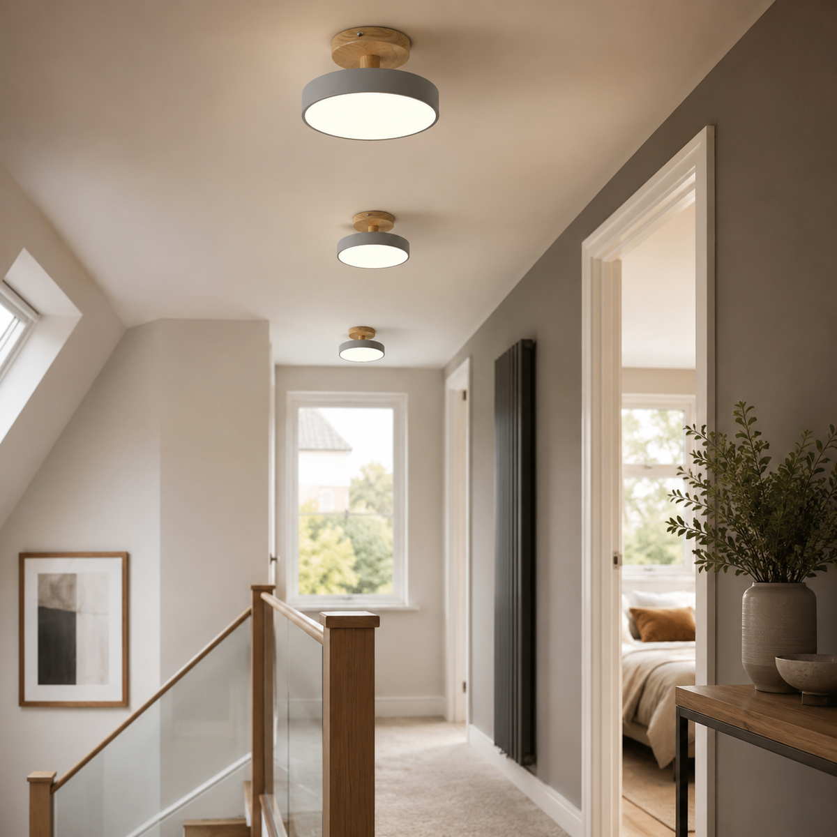 Slate grey macaron ceiling light