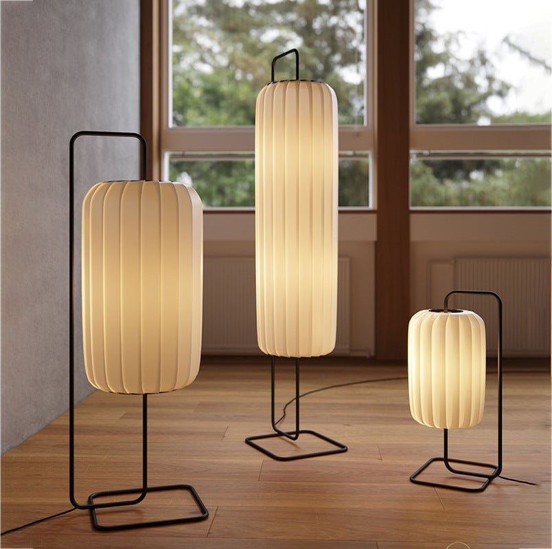 Detail of the fabric shade and LED light