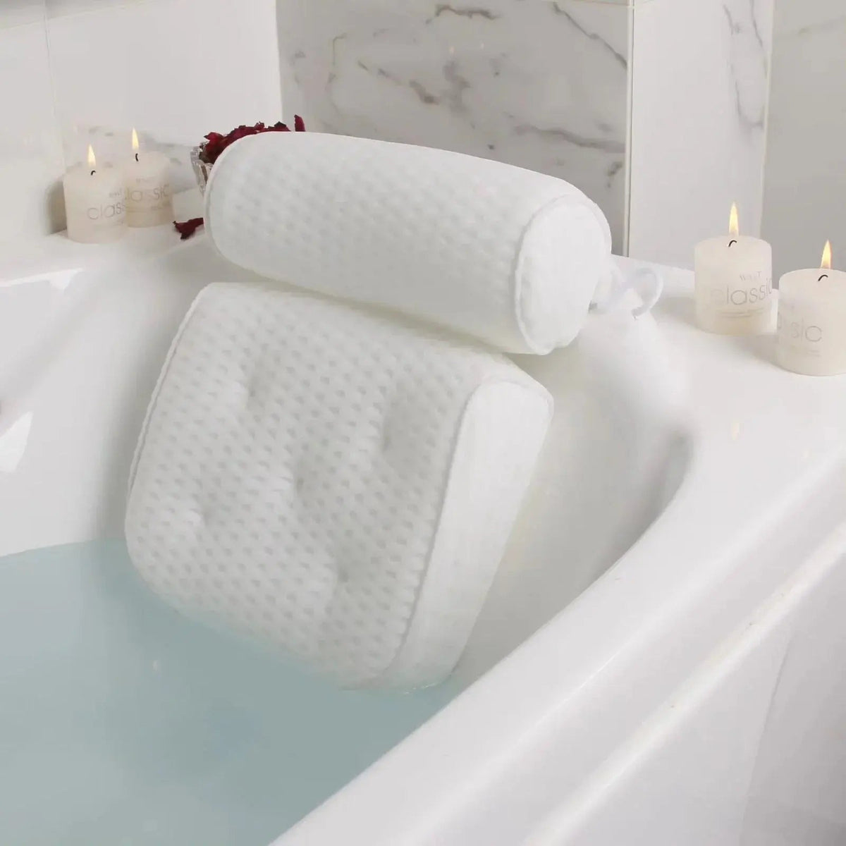 White spa bath pillow