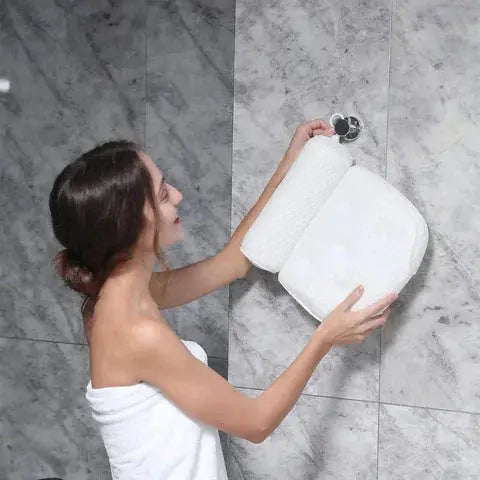 Bath pillow padded surface detail