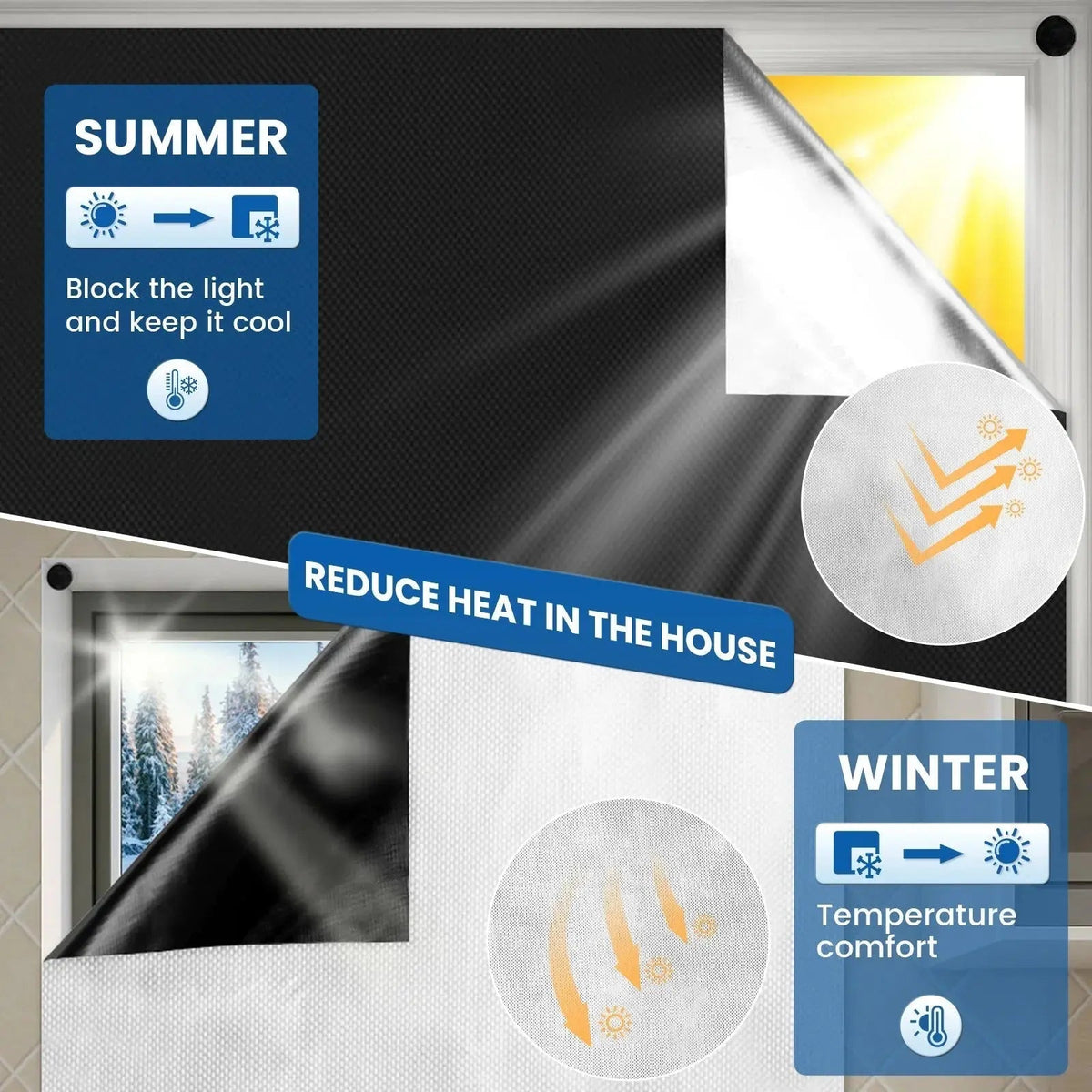 No-drill cuttable blackout blind