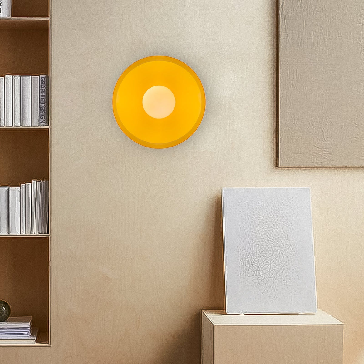 Glass flush ceiling light lifestyle