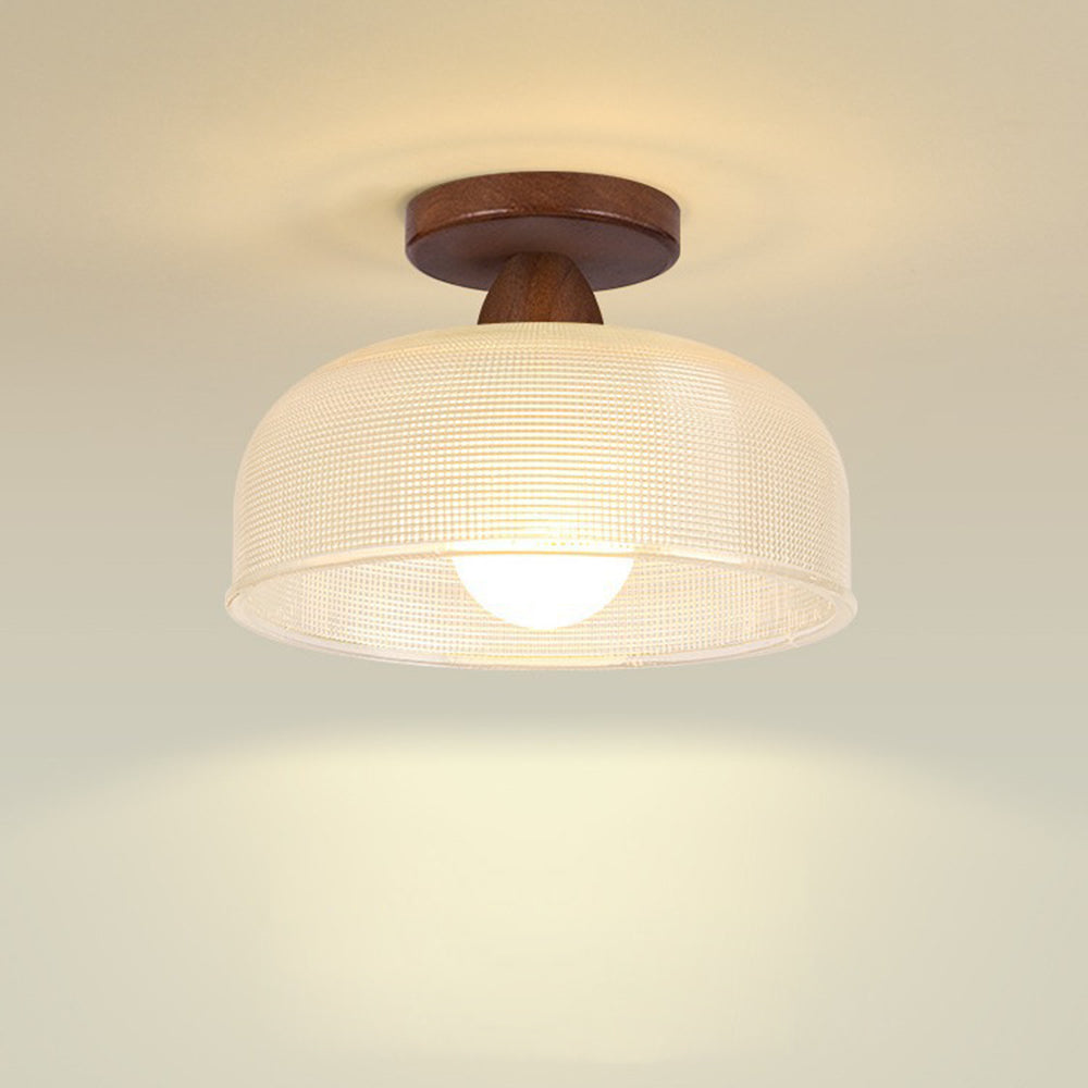 Walnut ceiling light 26 cm
