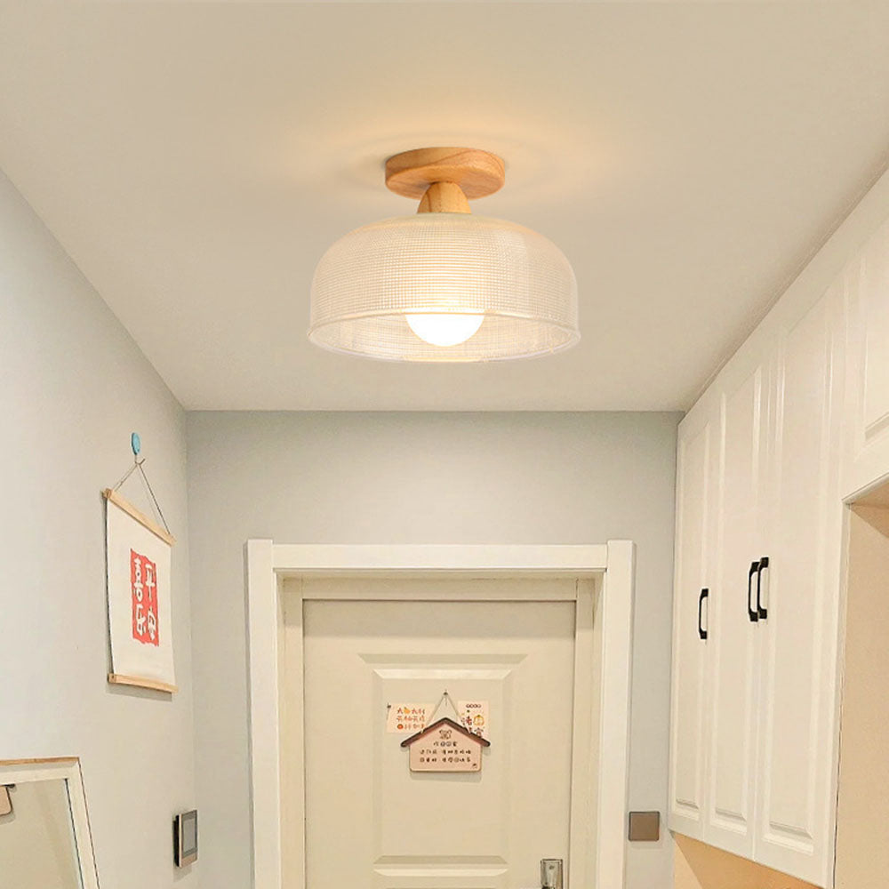 Light wood ceiling light 26 cm