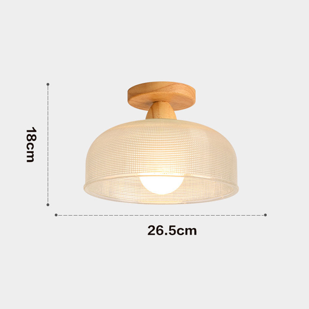 Walnut ceiling light detail