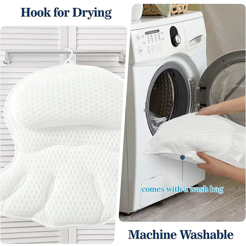 Bath pillow drying after use