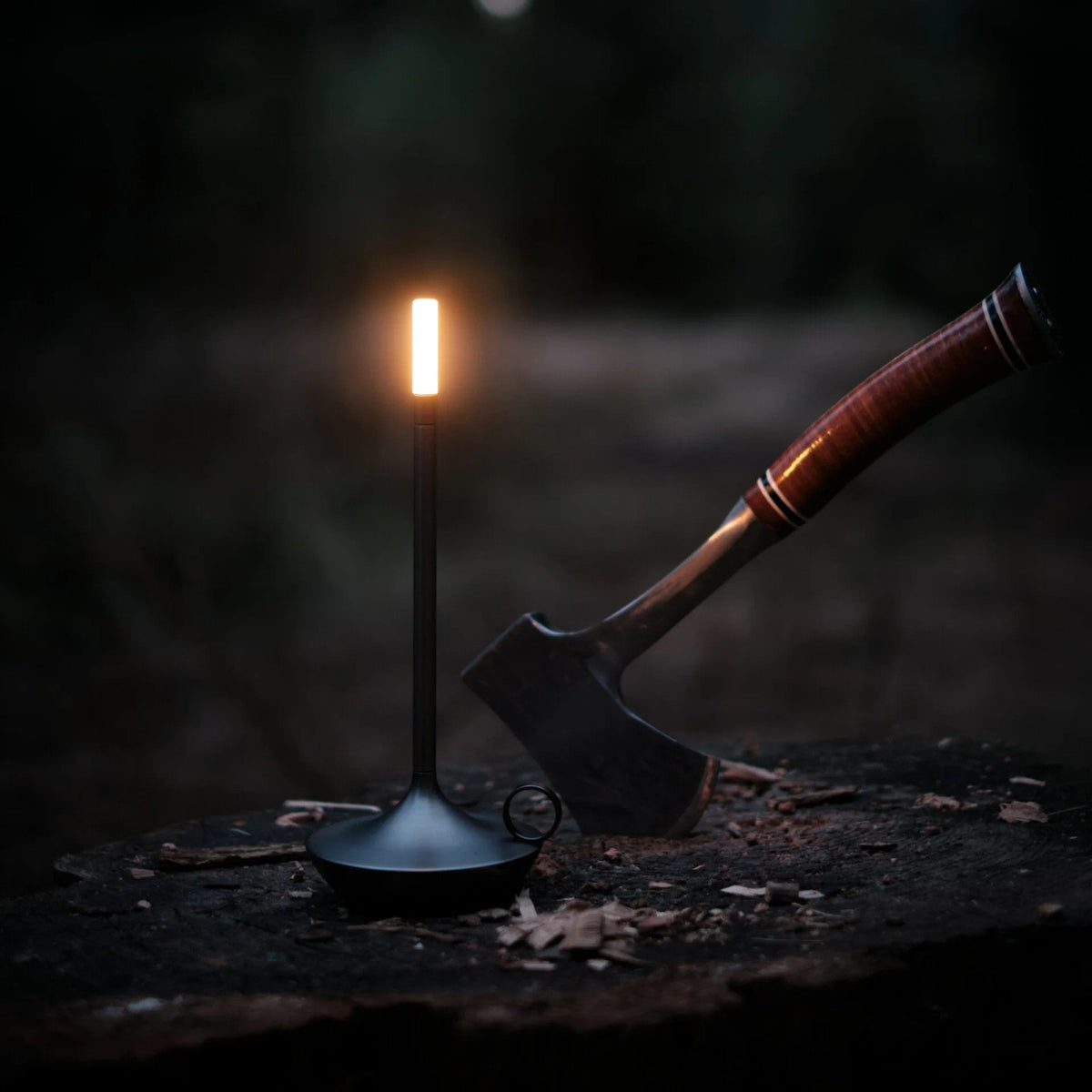Black LED candlestick lamp