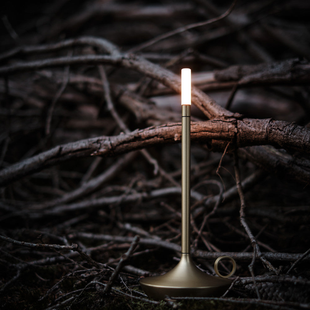 Gold LED candlestick lamp