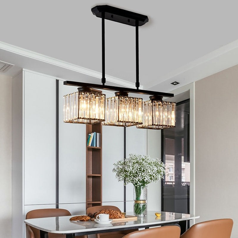 Glass cluster pendant light detail