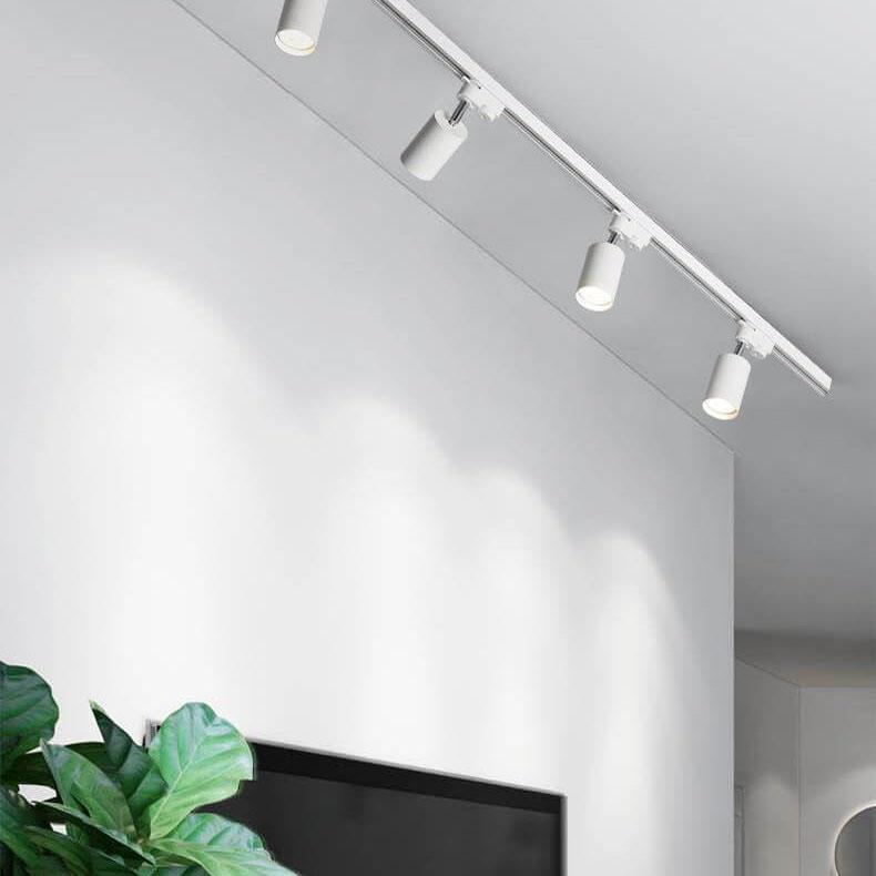 White track light with four spotlights