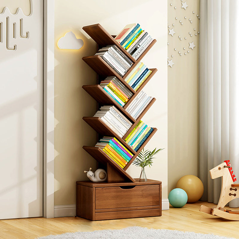 8-tier bookshelf, walnut