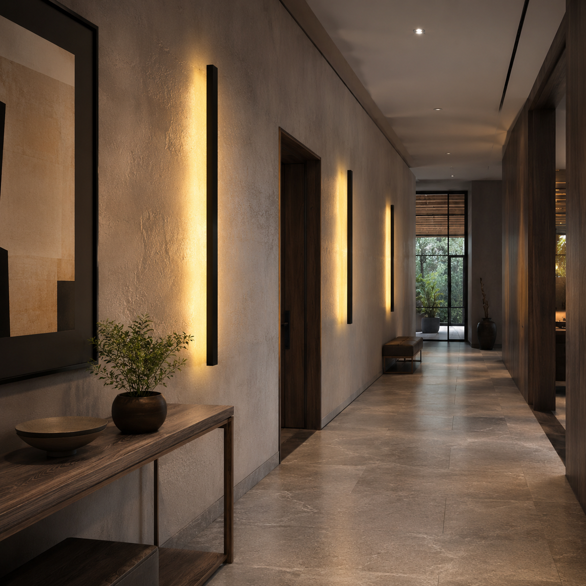 Linear LED wall light sizes