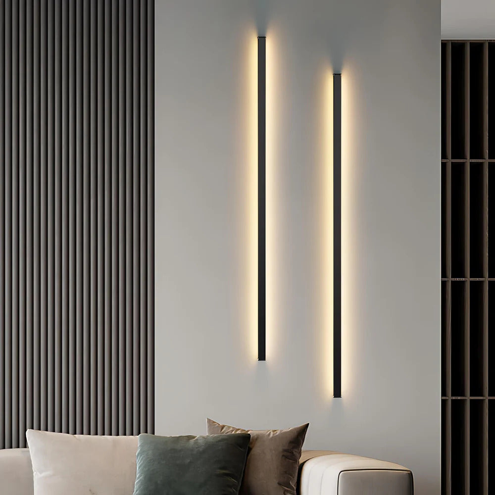 LED wall light glowing warm white