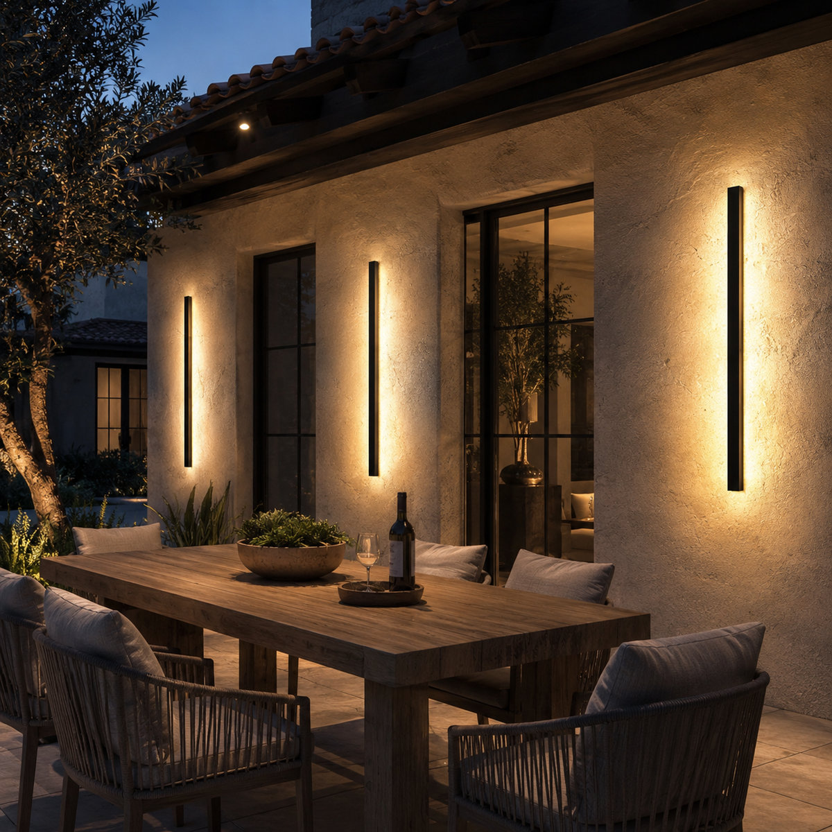 Linear LED wall light details