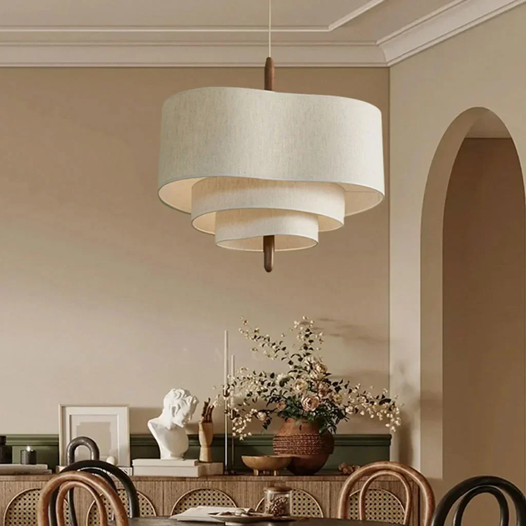 Fabric chandelier light colours