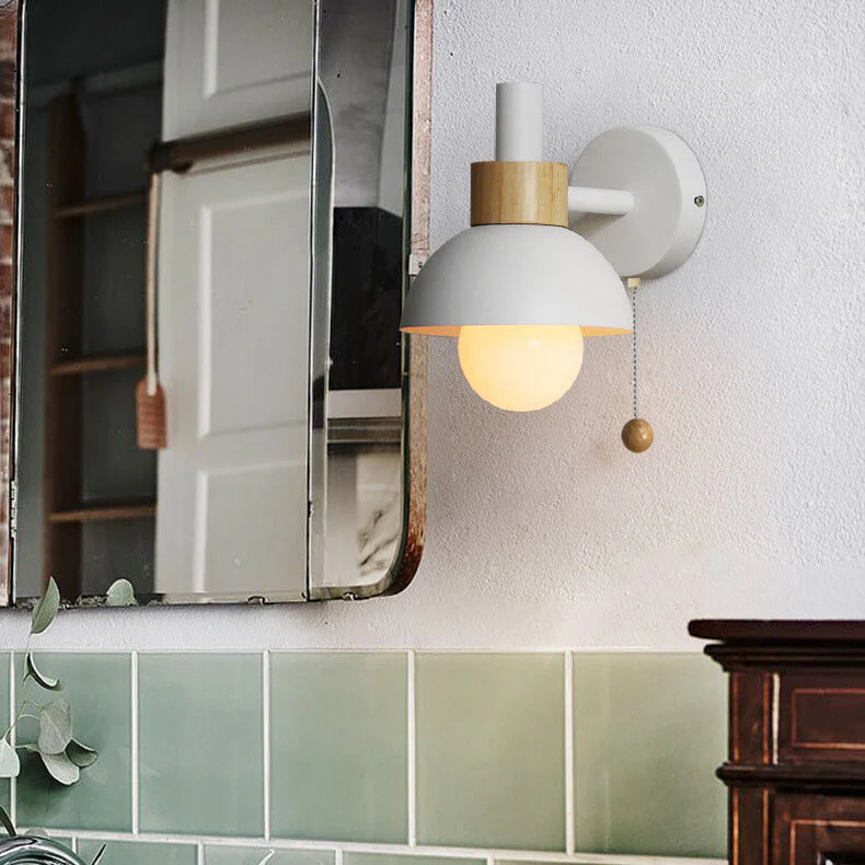 Wall lamp in a hallway